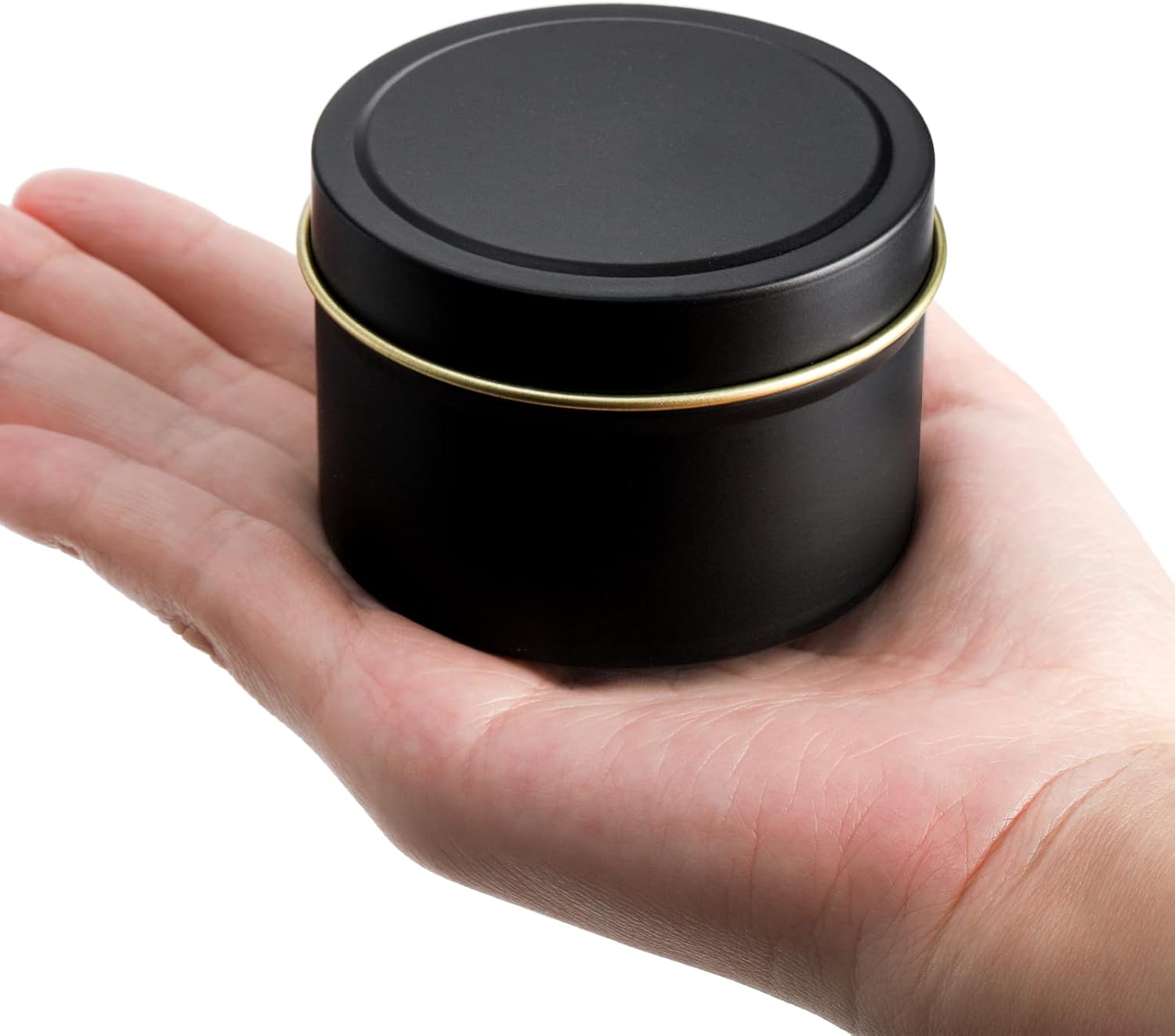 ZEAYEA 30 Pack 4oz Candle Tins with Lids Black