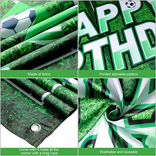 Tatuo Soccer Birthday Party Backdrop Football Field Photo Background