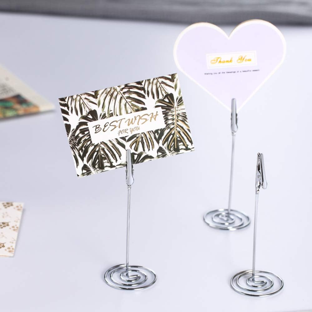 Artliving 12pcs Place Card Holder with Silver Base