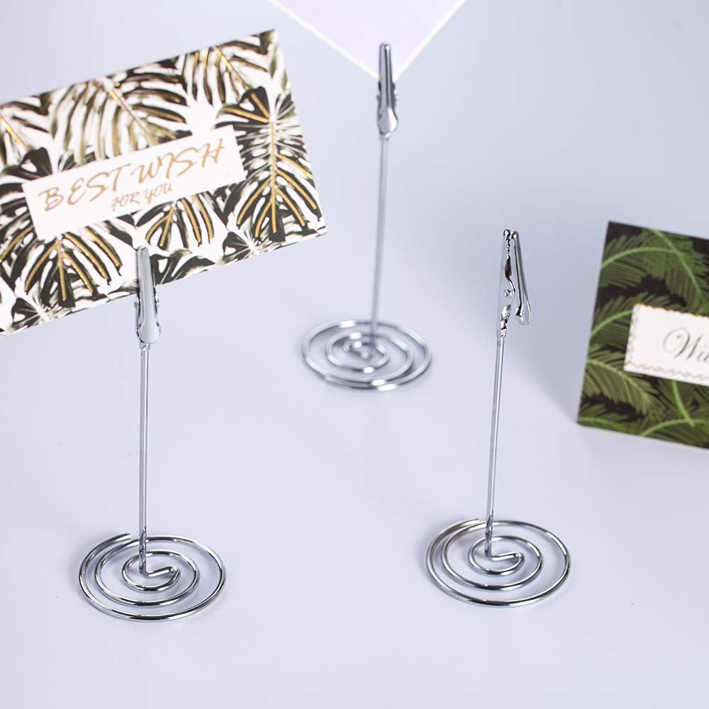 Artliving 12pcs Place Card Holder with Silver Base