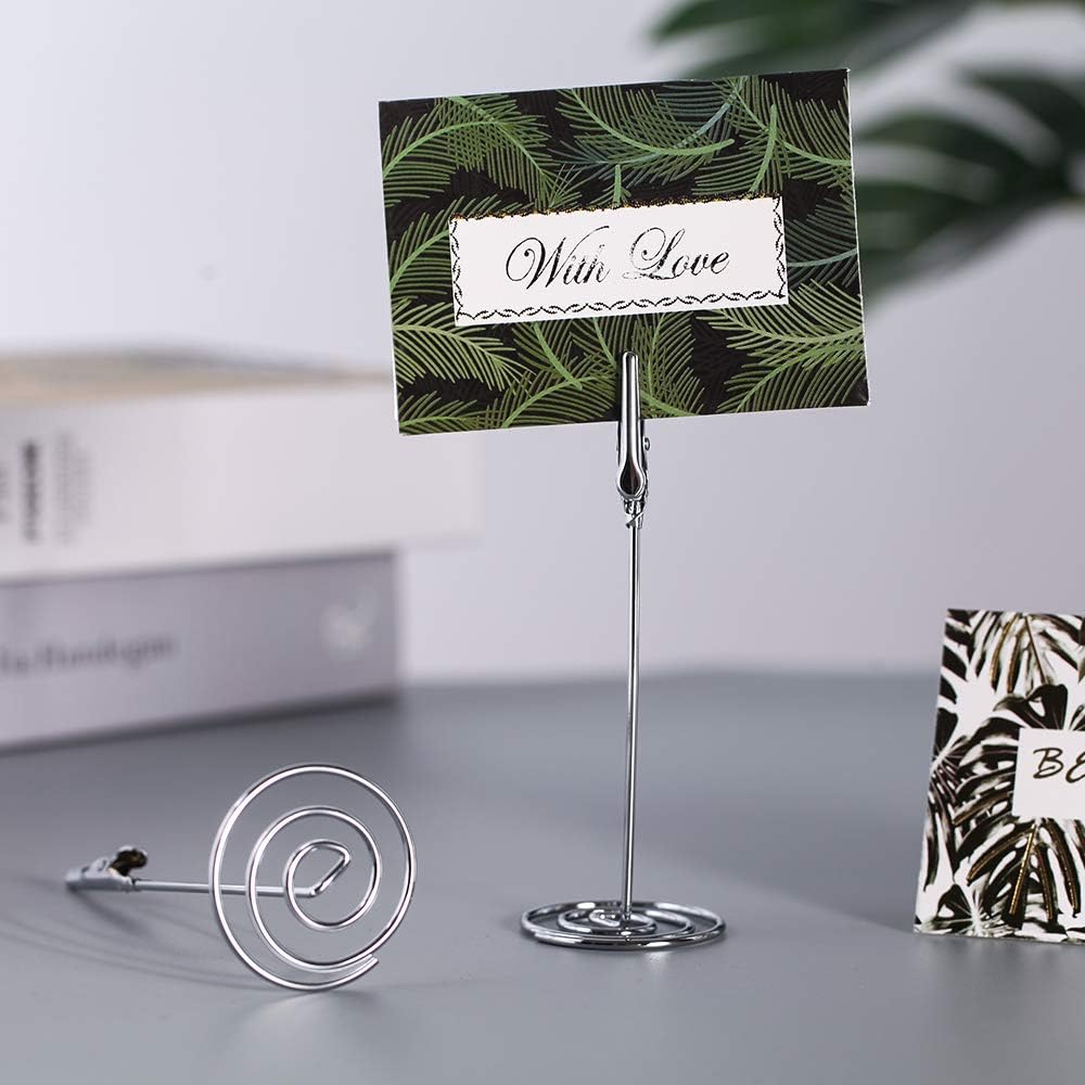 Artliving 12pcs Place Card Holder with Silver Base