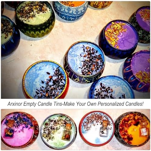 Arxinor 45 oz Candle Tins 28 Patterns 28 Pcs