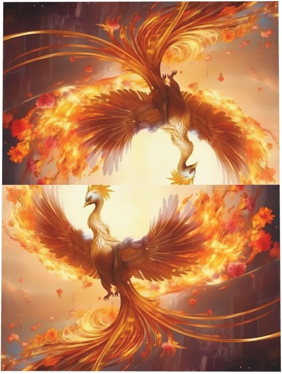 White Phoenix Print Greeting Card 6x4 Inch