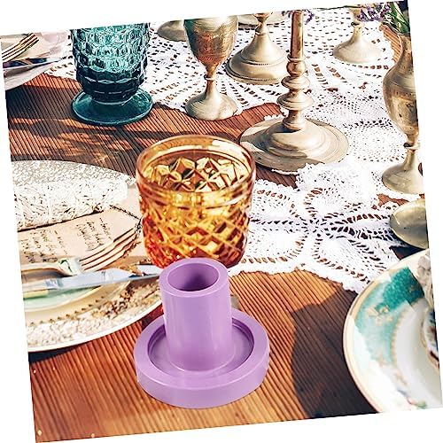 NUOBESTY 2pcs Taper Candle Molds Creative Silicone Candle Holder DIY Crafts