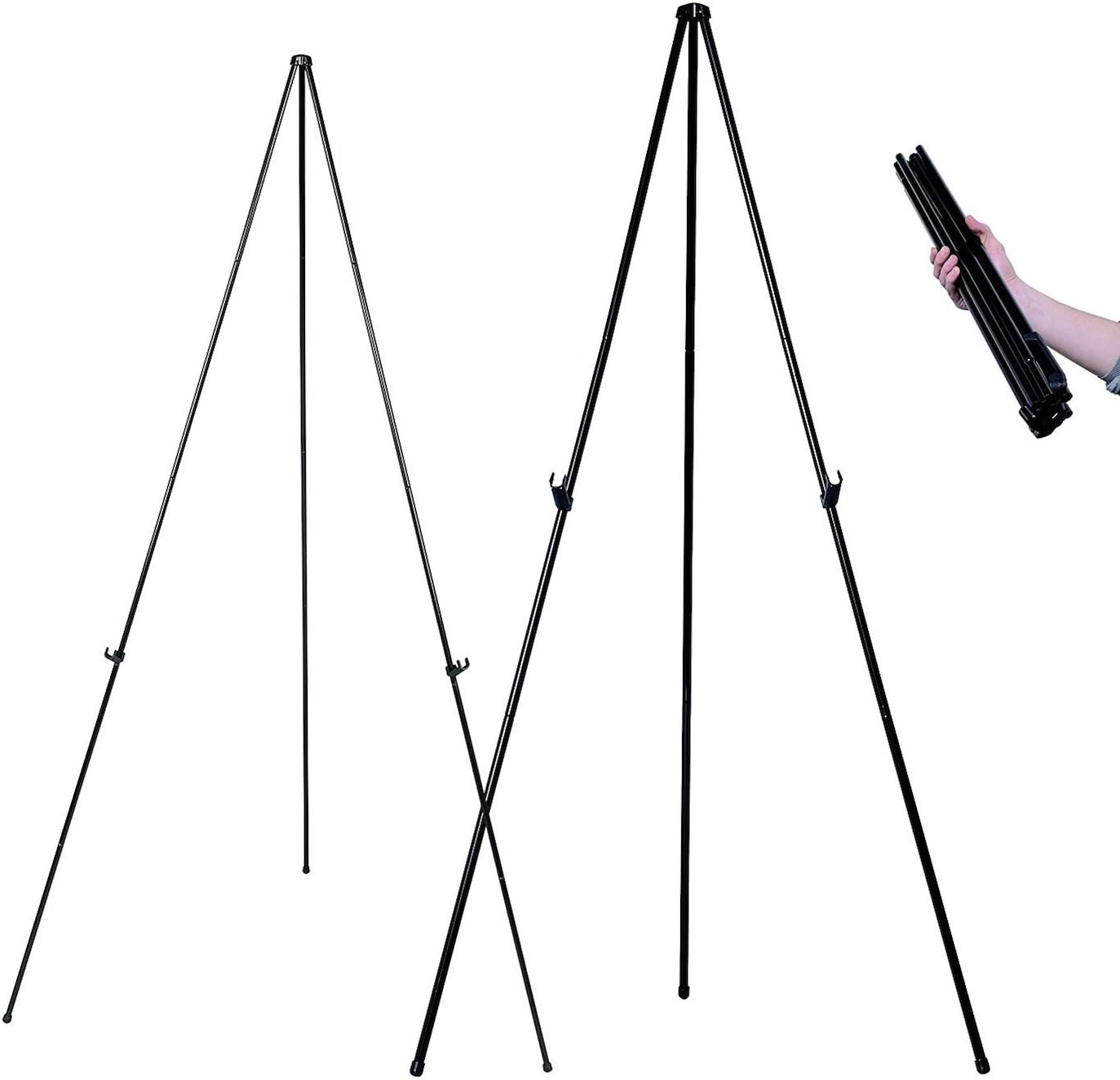 MasterVision Instant Easel Black Steel Lightweight