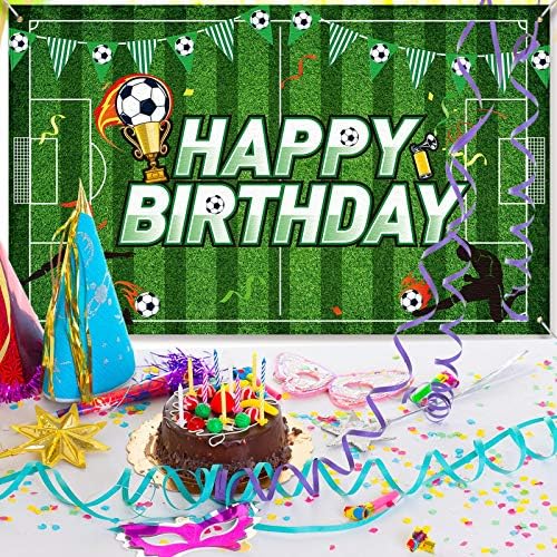 Tatuo Soccer Birthday Party Backdrop Football Field Photo Background