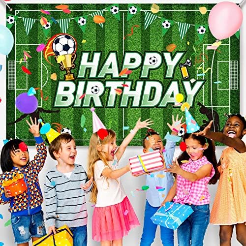Tatuo Soccer Birthday Party Backdrop Football Field Photo Background