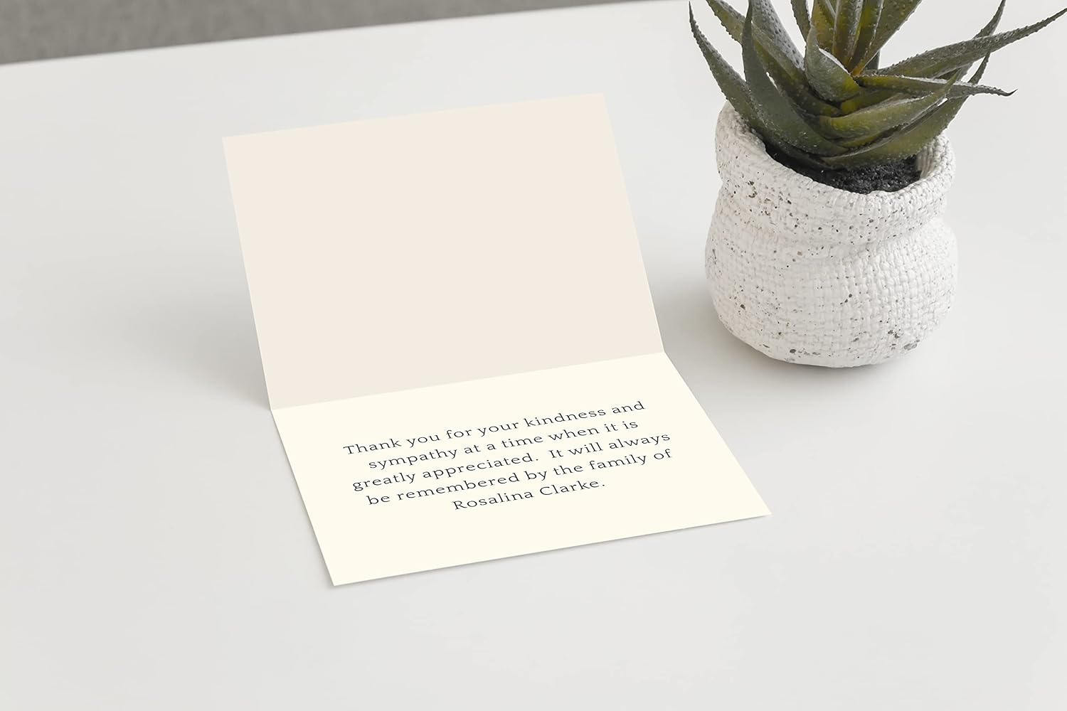MPC Brands Personalized Funeral Thank You Cards 50 Set Spiritual Candle