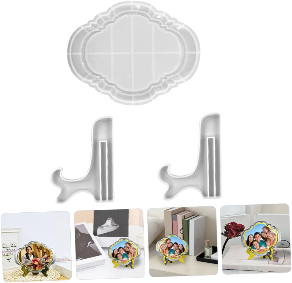 NUOBESTY 1set Silicone Photo Frame Mold for Epoxy Resin Crafts