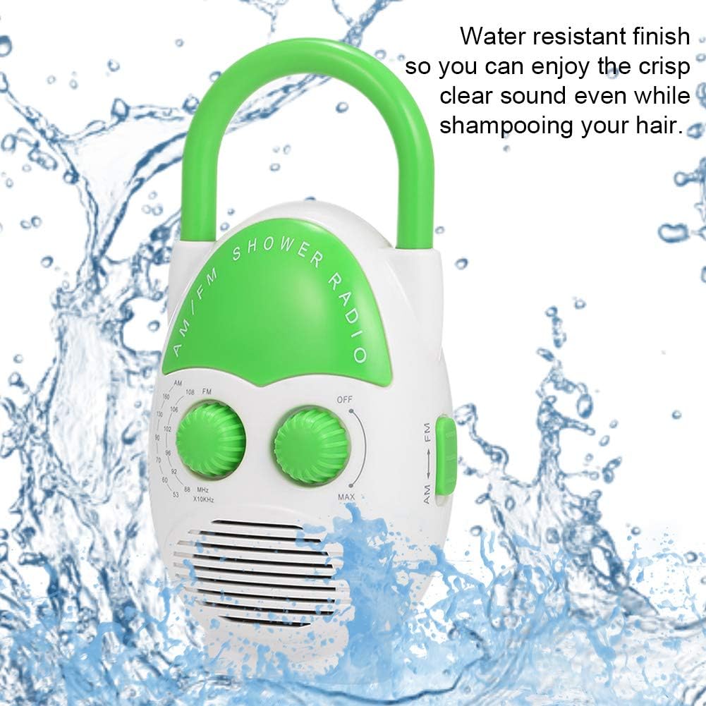 Waterproof Shower Radio with AMFM and Top Handle
