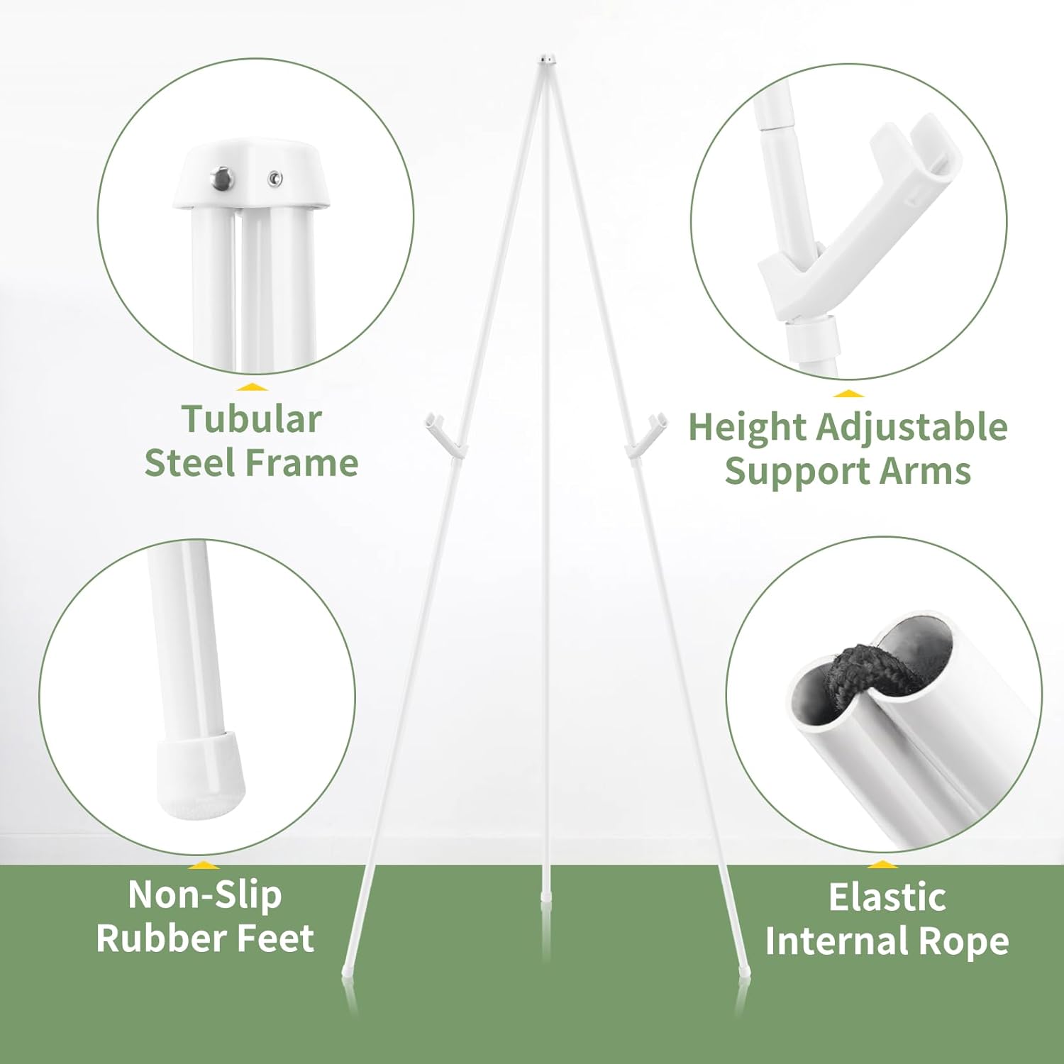 6PCS White Adjustable Metal Easel Stand for Wedding Display