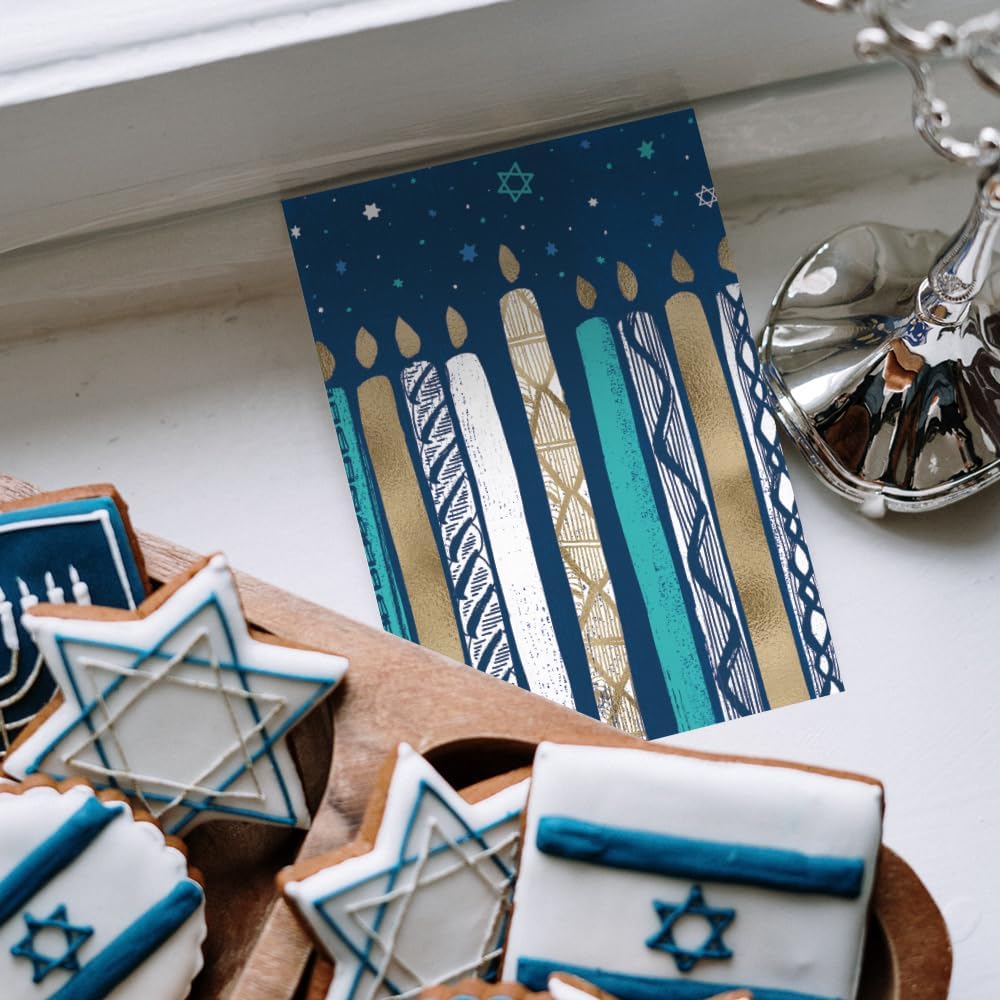Tree-Free Greetings Hanukkah Card Set 2 Cards Envelopes