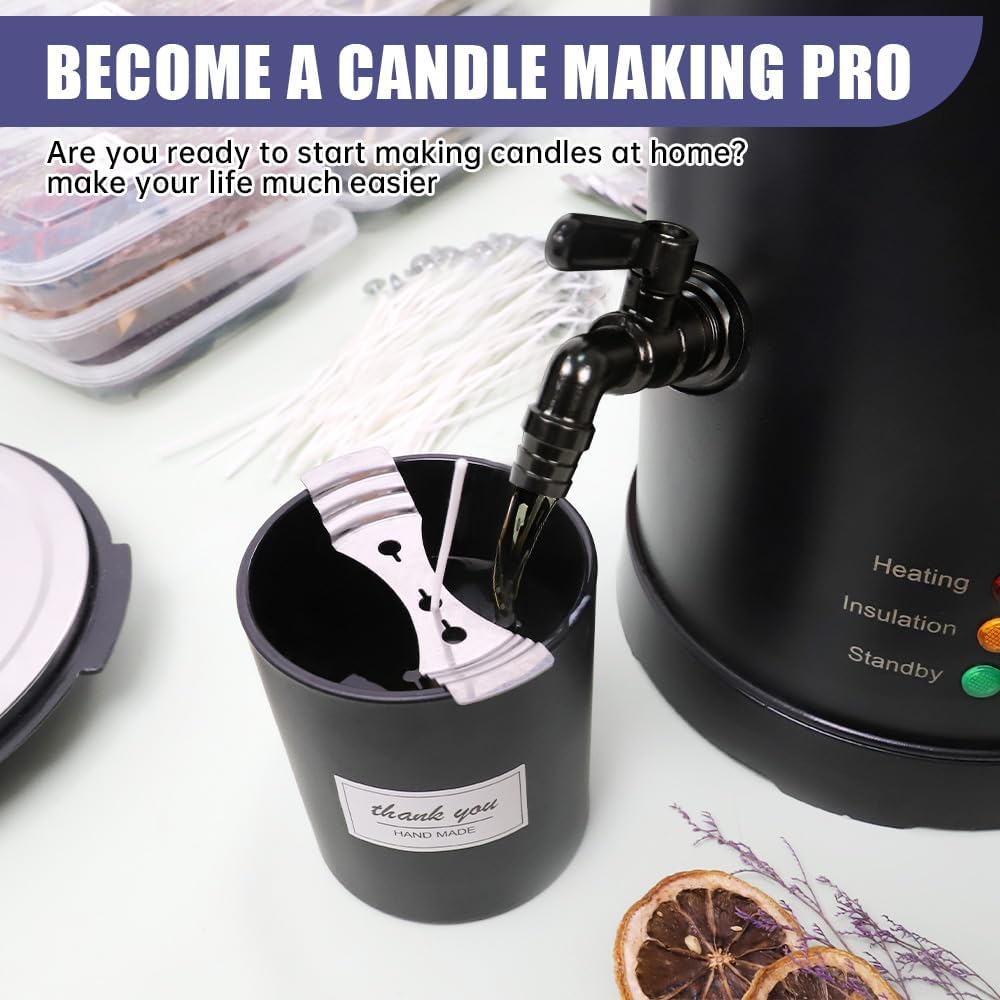 TOAUTO 10Lbs Candle Wax Melter with Pour Spout and Temperature Control