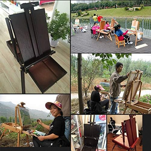 Red Easel Stand with Wheels and Drawer