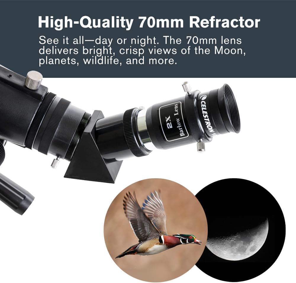 Celestron Travel Scope 70DX Telescope for Beginners and Travel