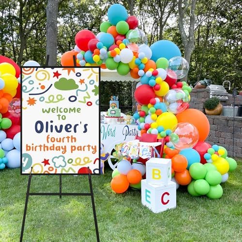 ARTASY 50 Inch Black Easel Stand for Wedding Signs and Art Displays