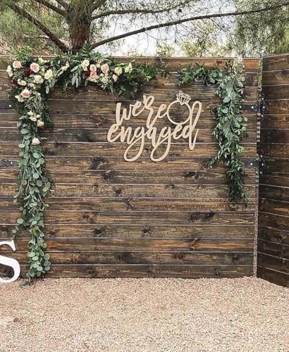 Were Engaged Wooden Sign for Engagement Party Decor