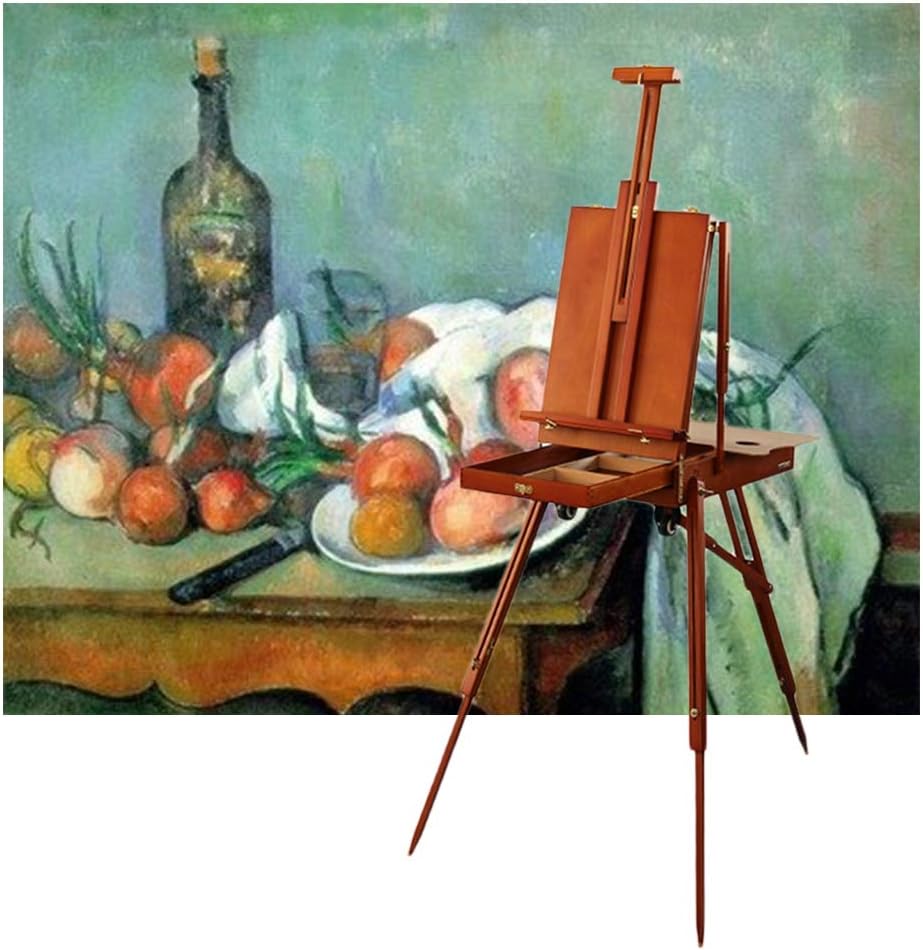 Red Easel Stand with Wheels and Drawer