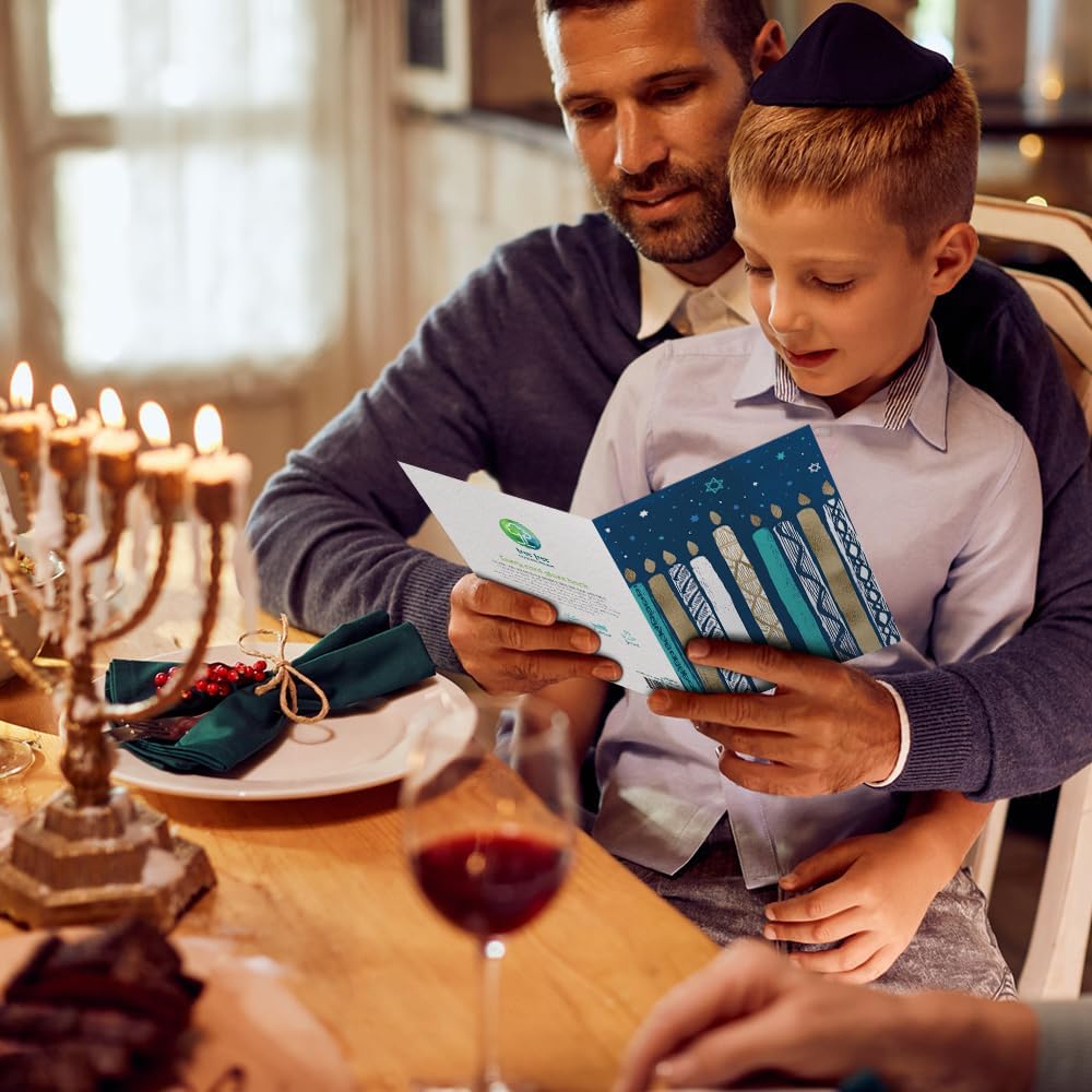 Tree-Free Greetings Hanukkah Card Set 2 Cards Envelopes