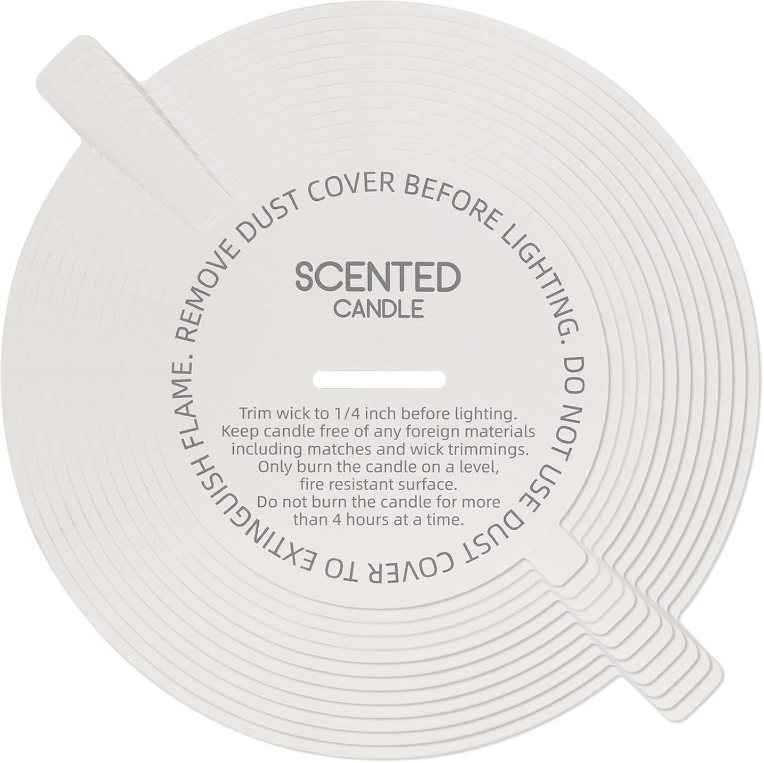 CandMak Candle Dust Covers 48pcs White Matte with Pull Tab 1