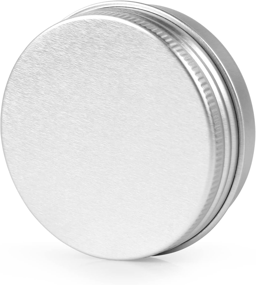 CABAX 1 oz Silver Aluminum Candle Tins 12 Pcs