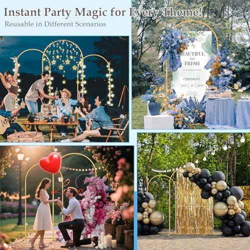 Gold Balloon Arch Stand Set of 3 6FT 66FT 72FT
