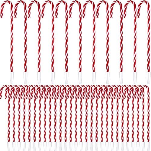 Outus 96 Piece Christmas Candy Cane Pens with Black Ink
