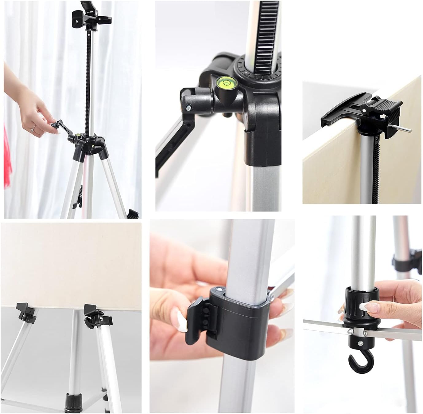 Strong and Durable Portable Easel Art Stand with Carry Bag Black