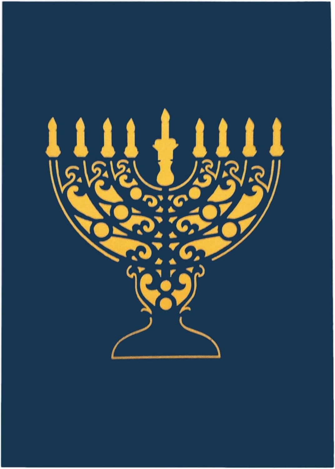 Elegant Hanukkah 3D Pop Up Card with Envelope