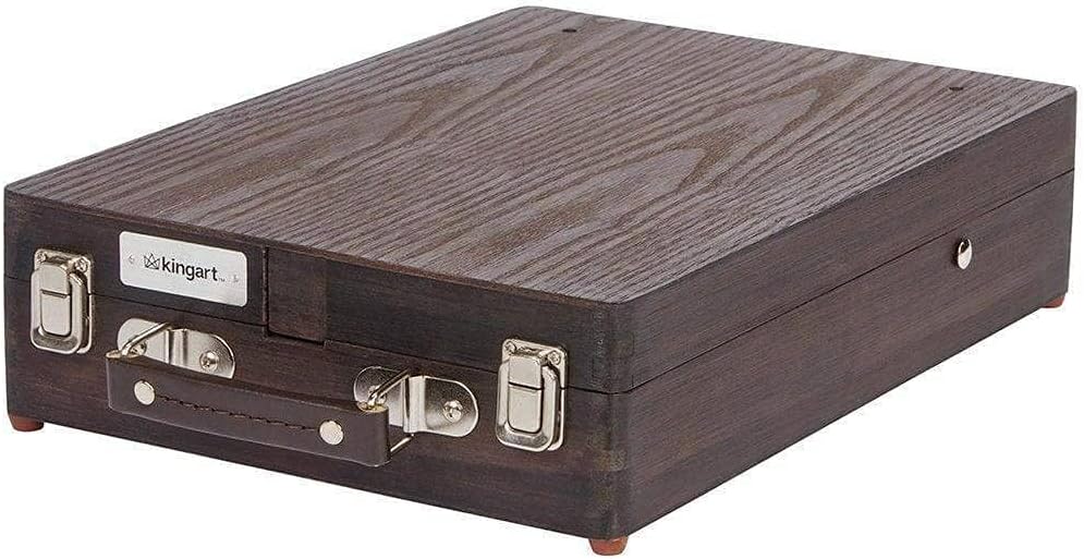 KINGART Adjustable Wood Table Sketchbox Easel