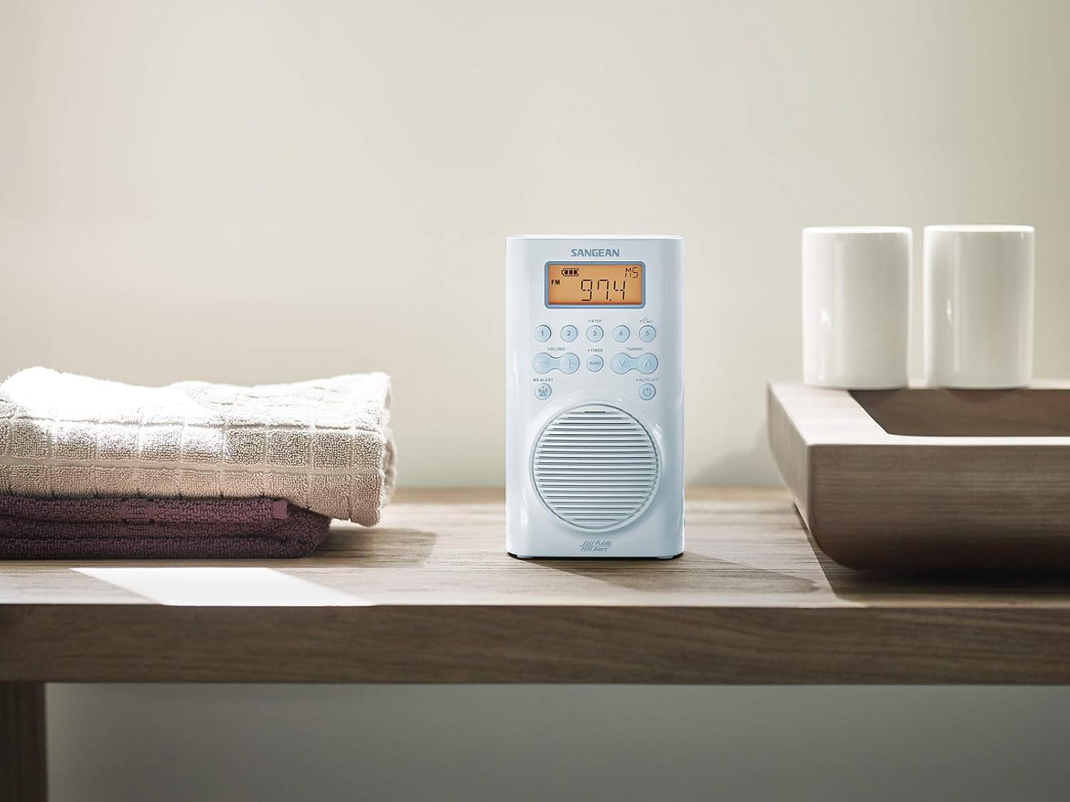 Sangean SG-100 Waterproof Shower Radio with Weather Alert