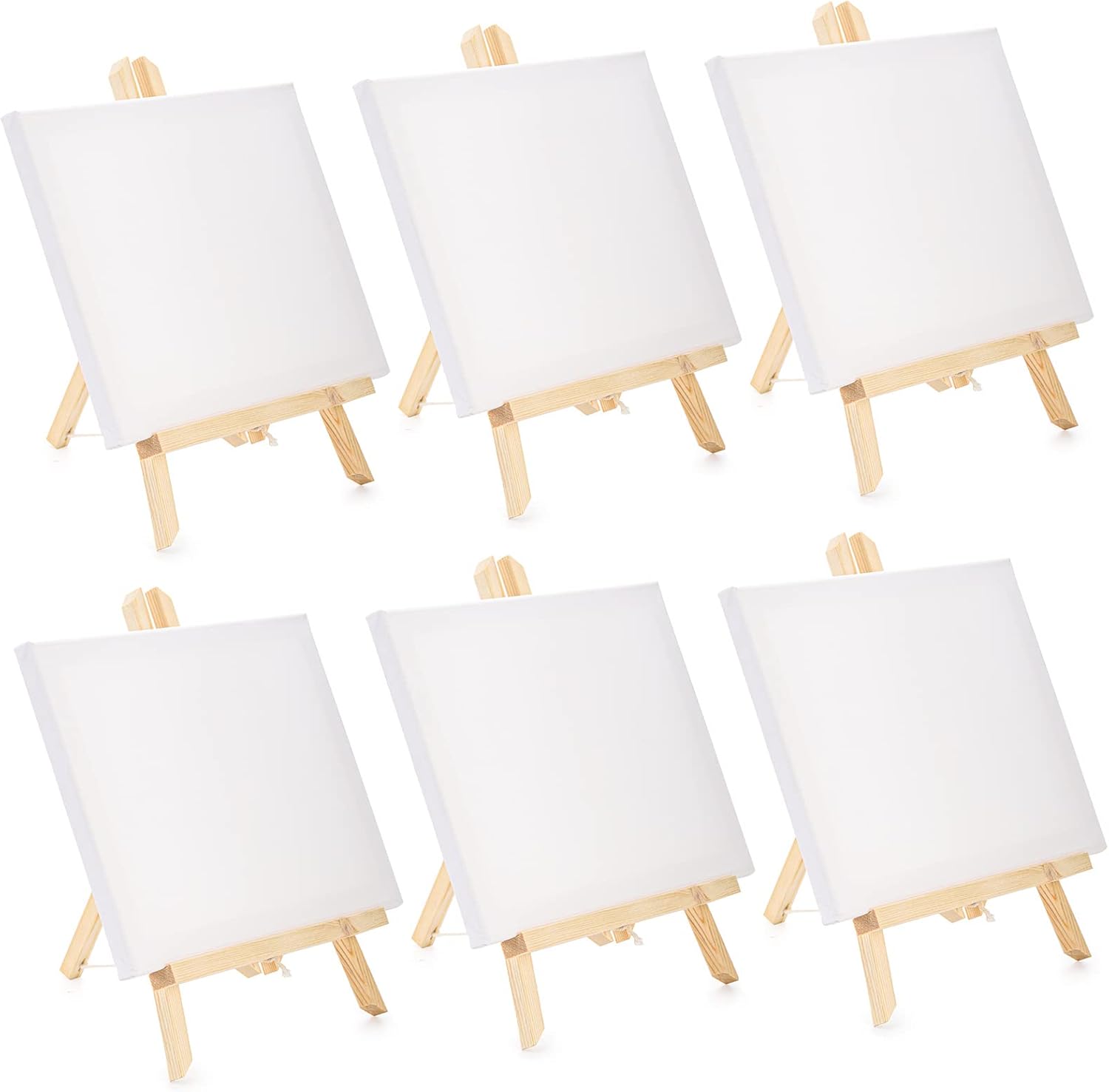 Tosnail 6 Pack 8x10 Inch Canvas and Easel Set