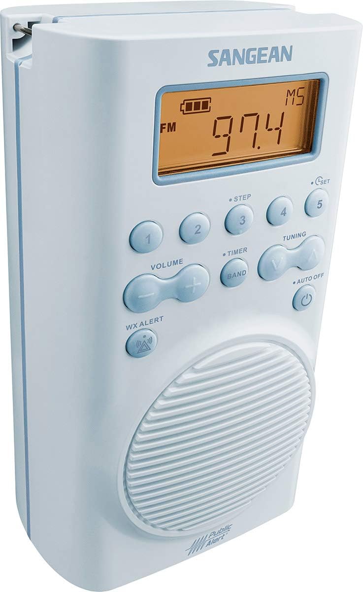 Sangean SG-100 Waterproof Shower Radio with Weather Alert