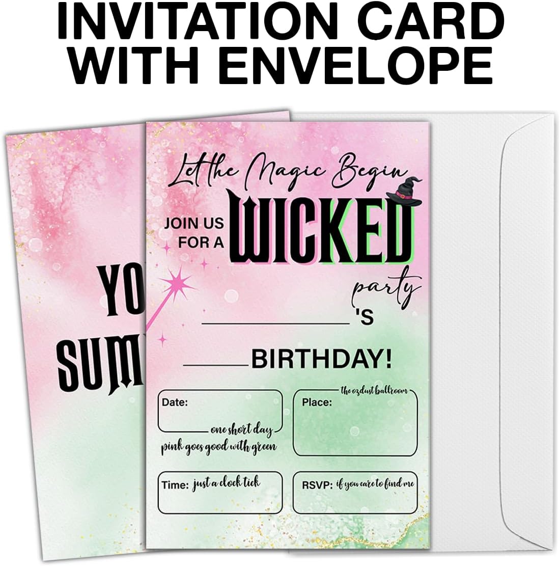 LyoGao Wicked Birthday Invites Cards With Envelopes 20 Pack