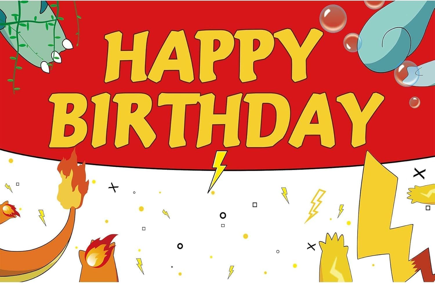 7x5ft Cartoon Game Birthday Backdrop Red and White