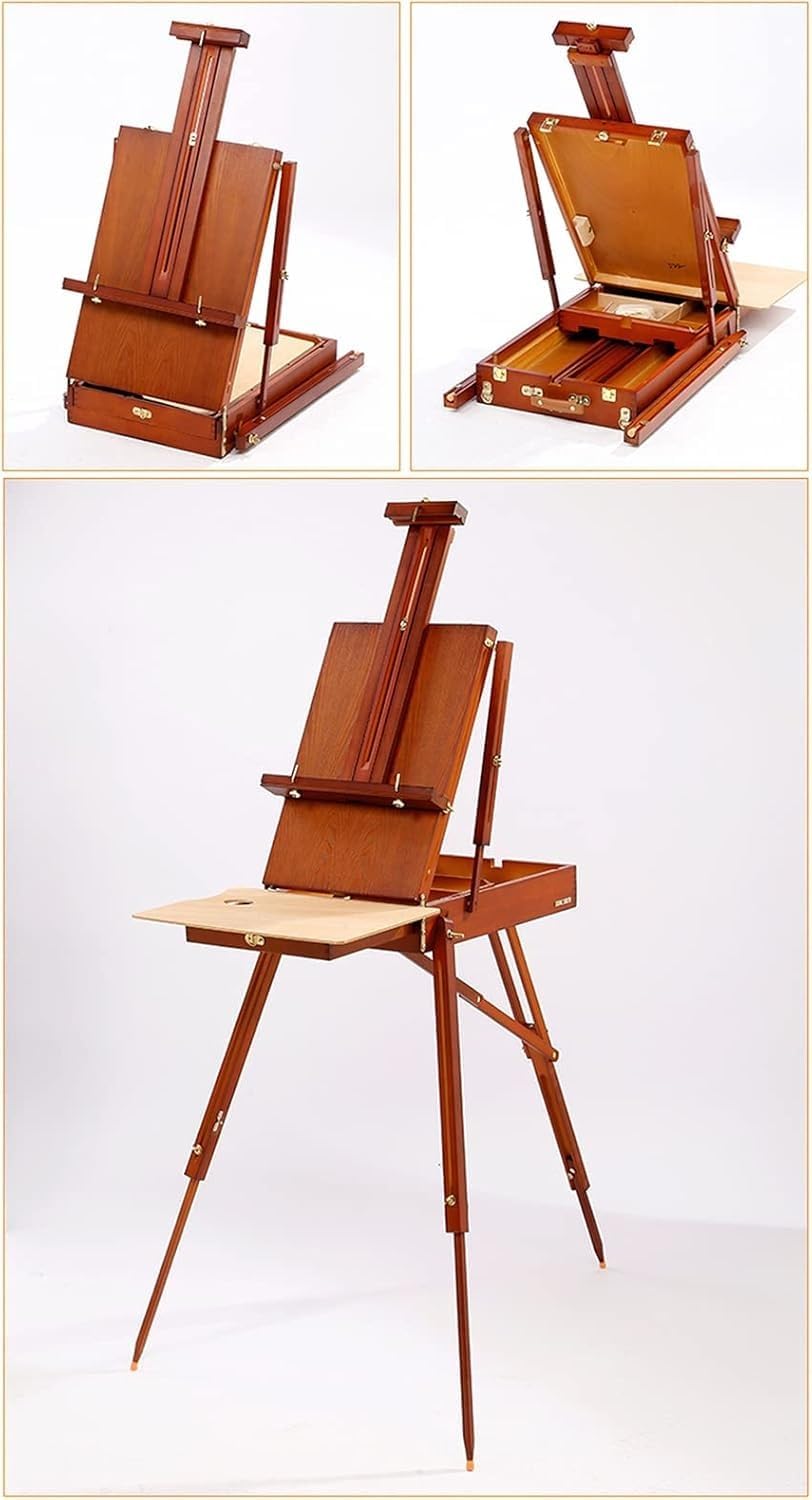 190cm Tall Wooden Easel Stand with Storage Drawer
