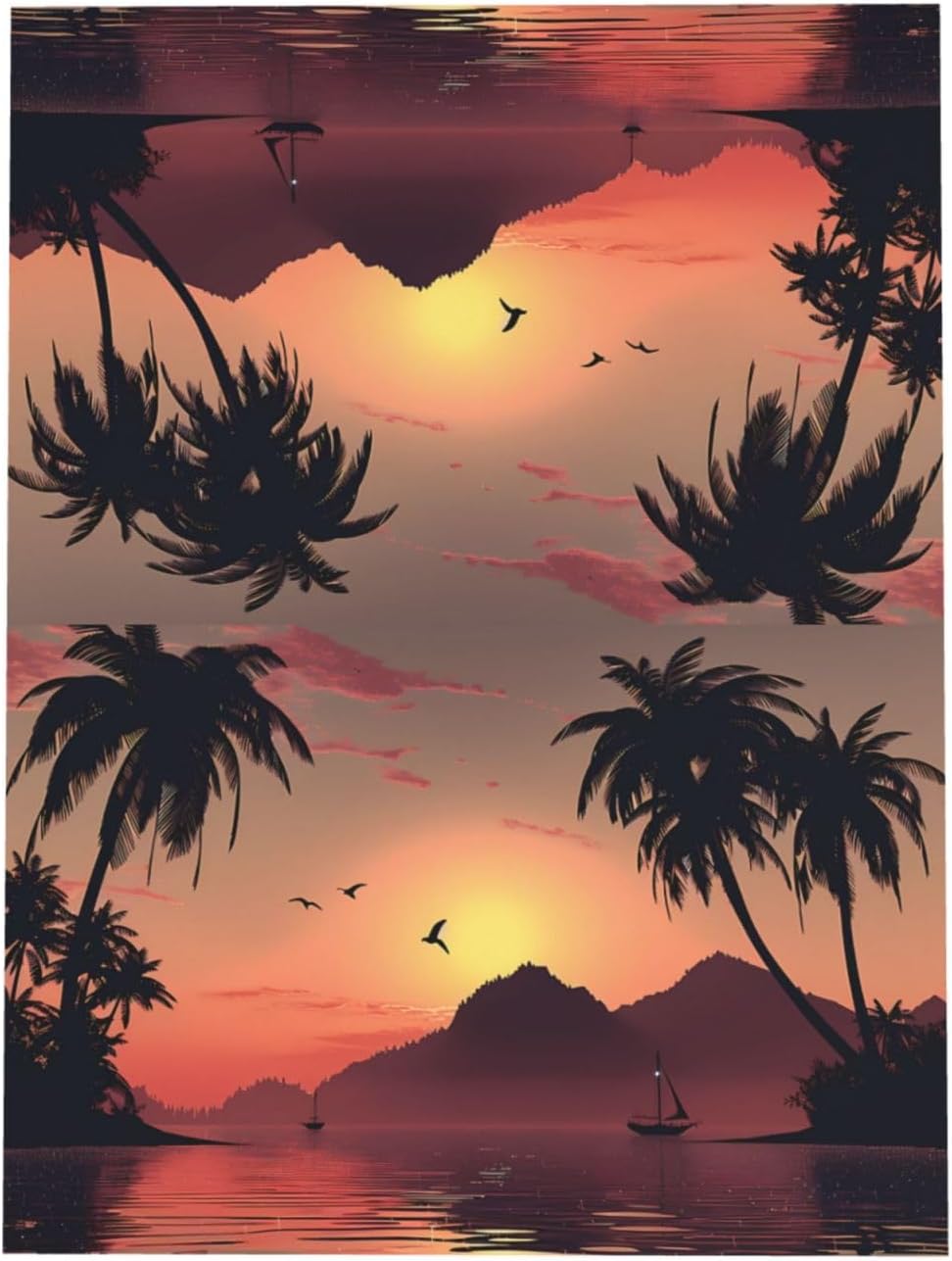 Gray Lake At Sunset Greeting Card with Pearl Luster