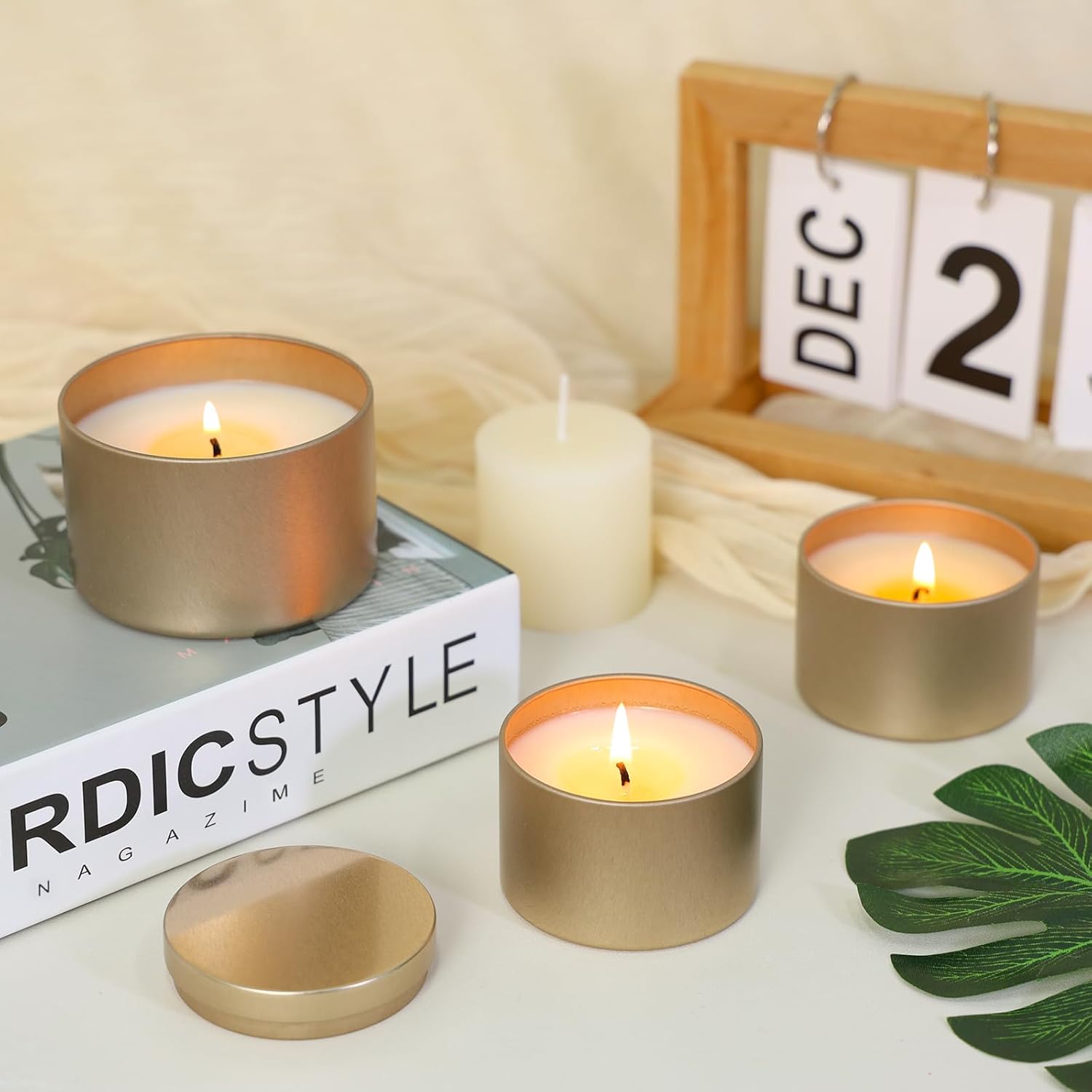 SUPMIND 48 Pack Candle Tins for Candle Making