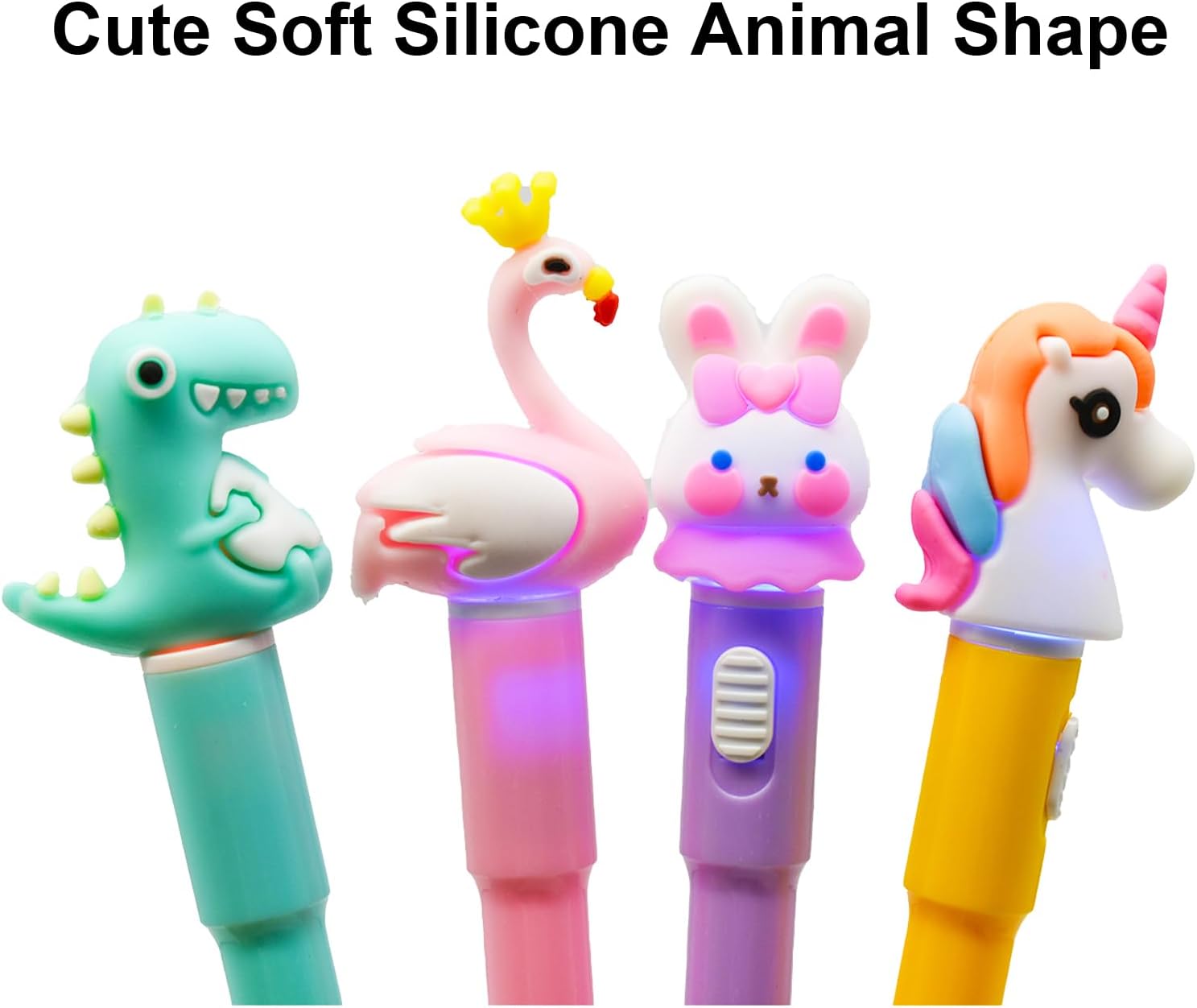 Maydahui 20 Pcs Luminous Animal LED Light Pens