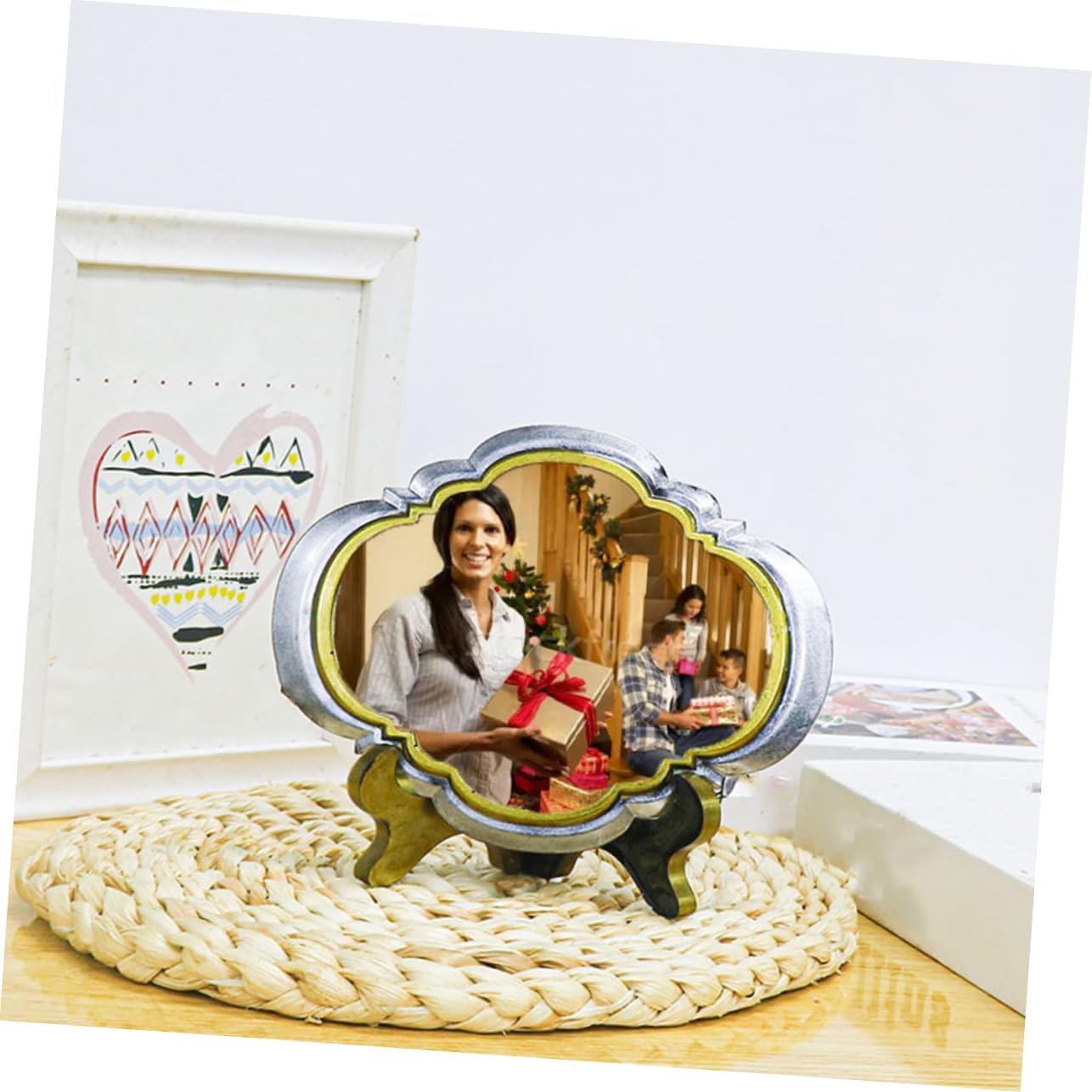 NUOBESTY 1set Silicone Photo Frame Mold for Epoxy Resin Crafts