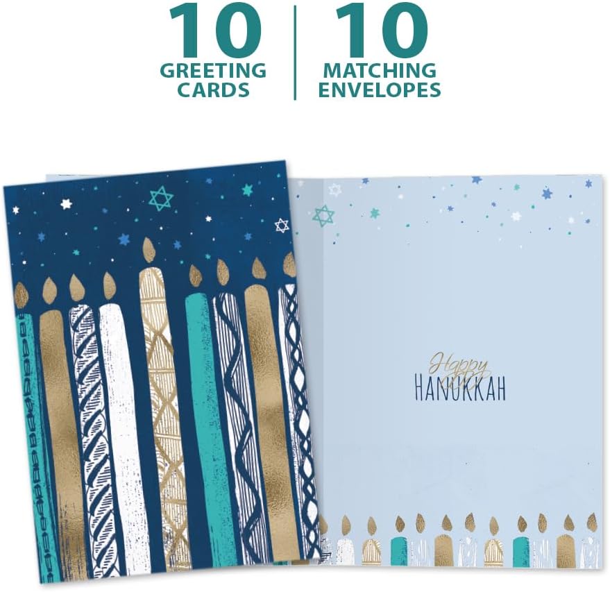 Tree-Free Greetings Hanukkah Card Set 2 Cards Envelopes