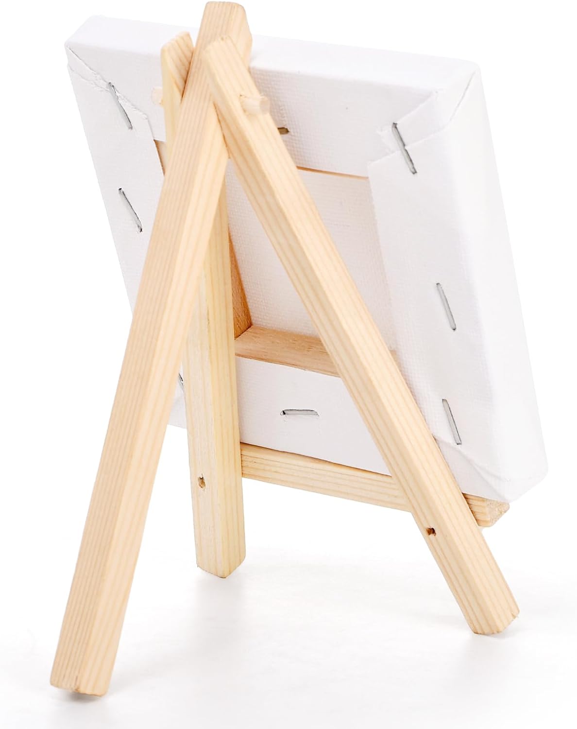 Tosnail 24 Pack 4x4 Mini Canvas and Easel Set