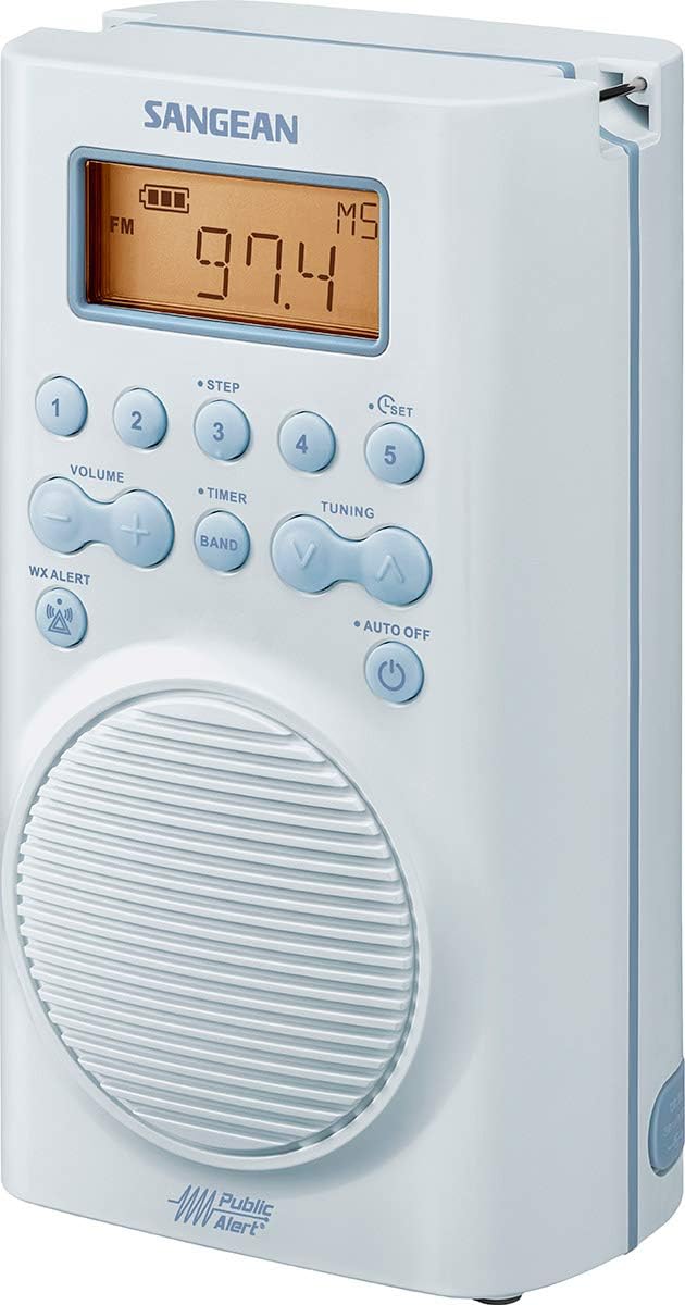Sangean SG-100 Waterproof Shower Radio with Weather Alert