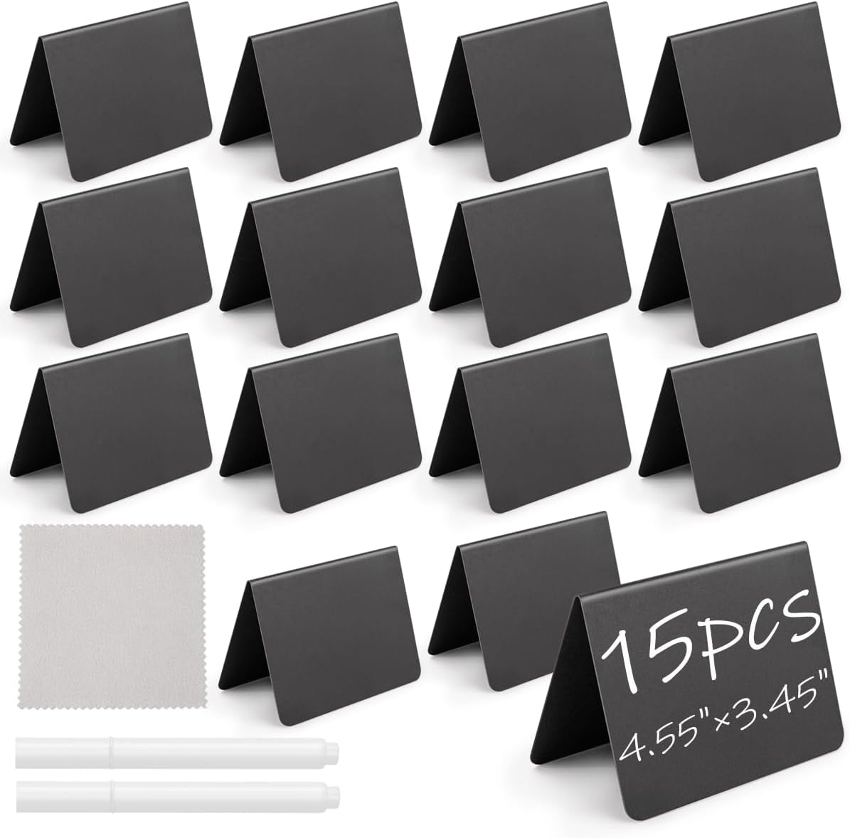 15 Pcs 4x3 Inch Mini Chalkboard Signs for Parties and Events