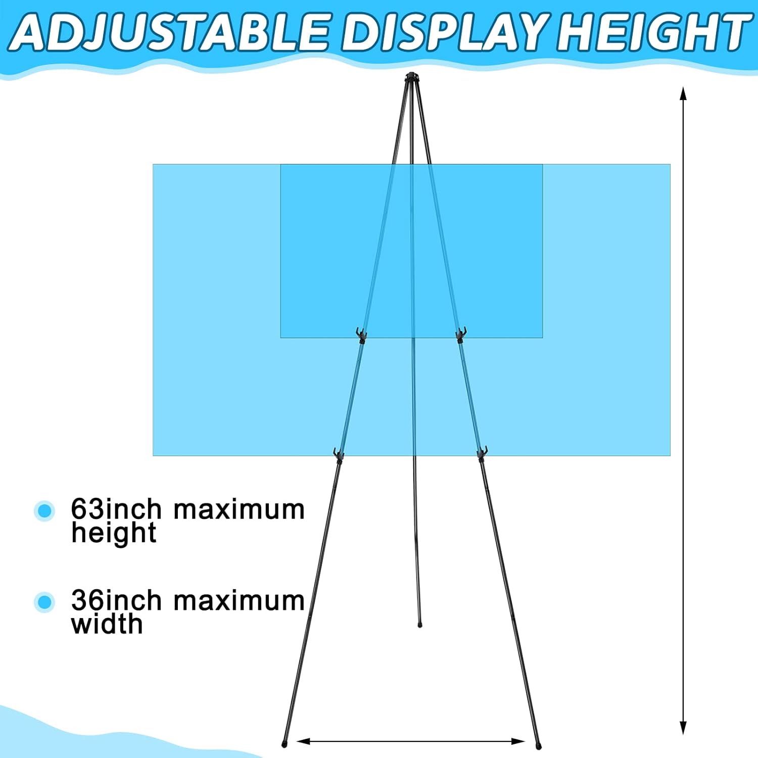 Honoson 20 Pack Foldable Metal Easel Stand Set
