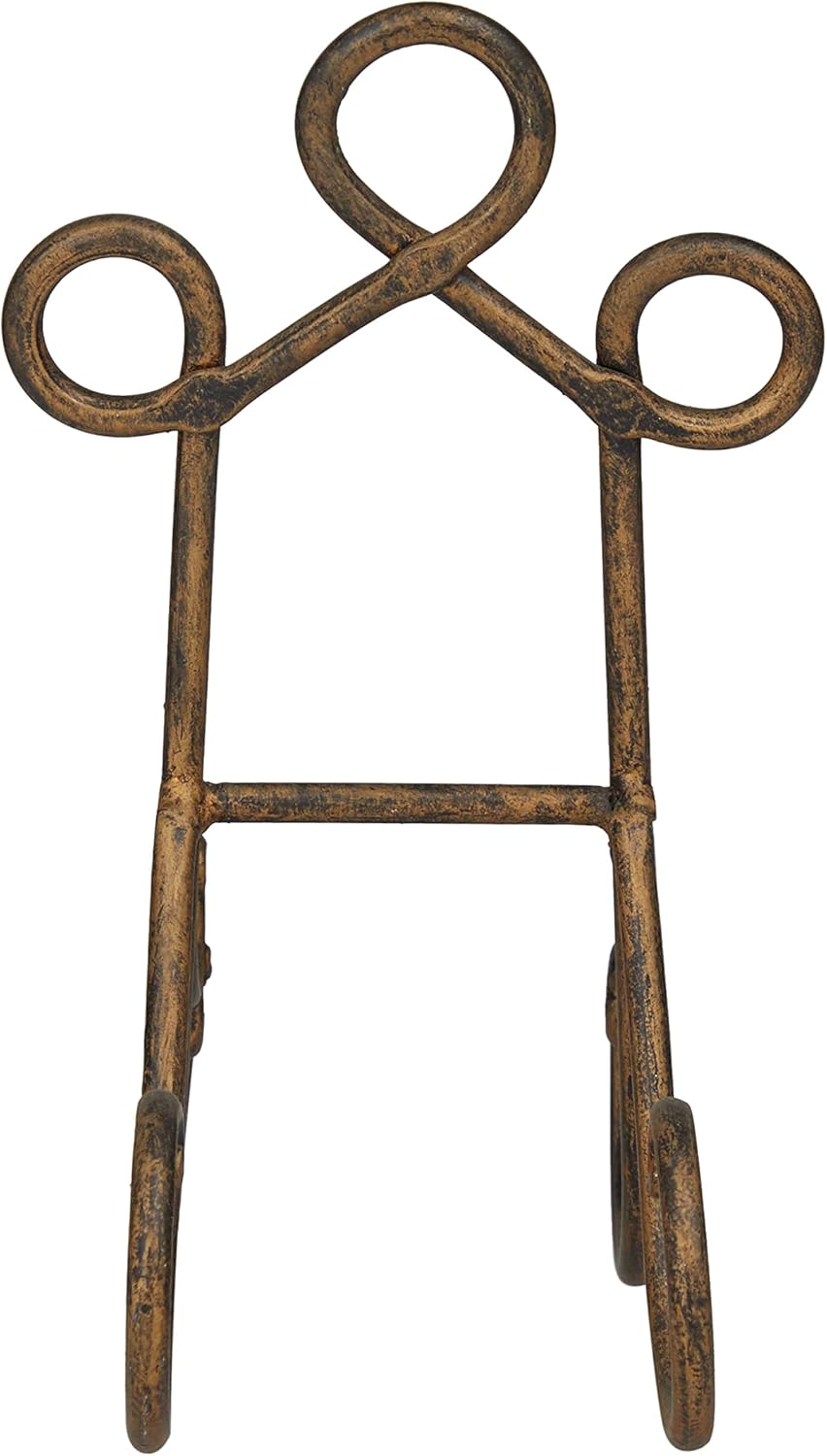 Deco 79 Metal Display Easel Scroll Tabletop Easel Brown