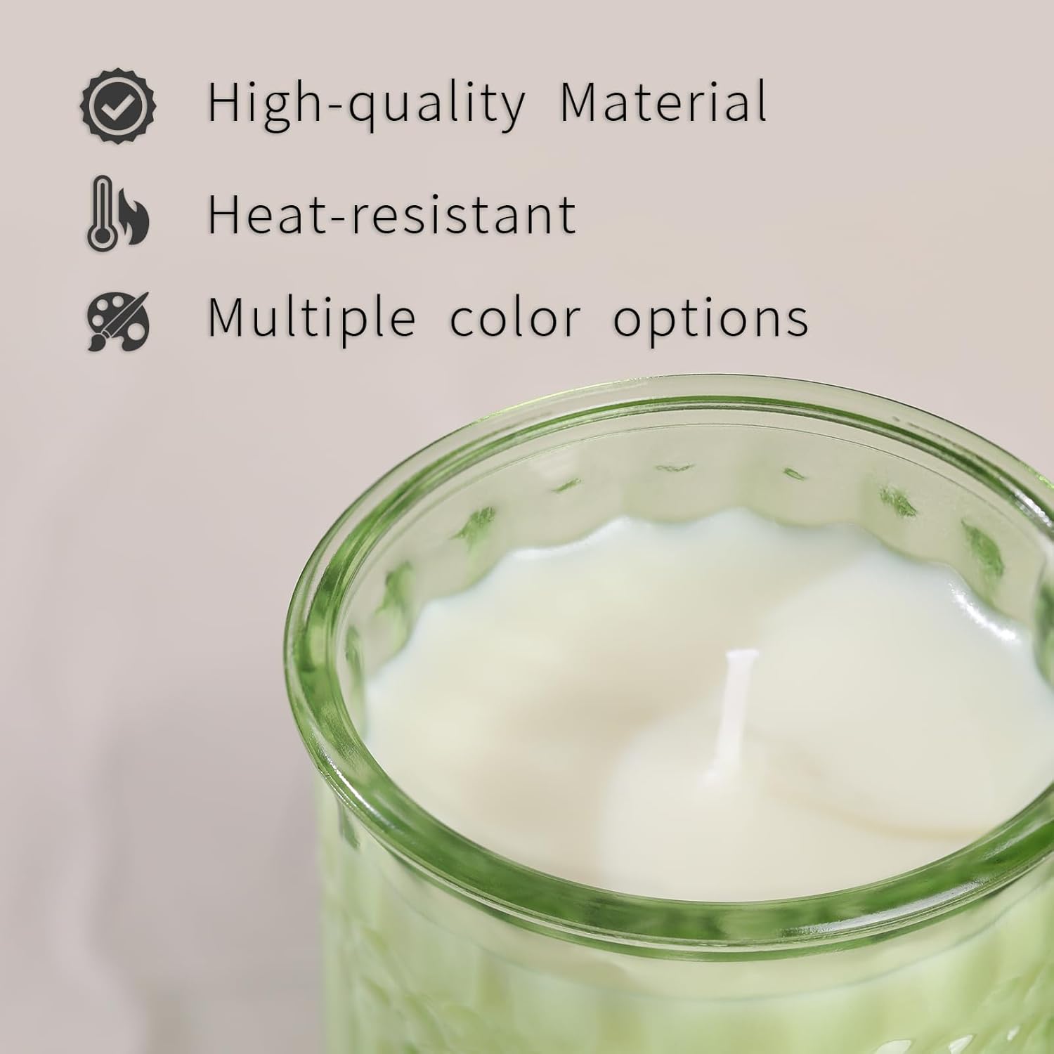 10pcs 7oz Thick Green Candle Jars for Making Candles