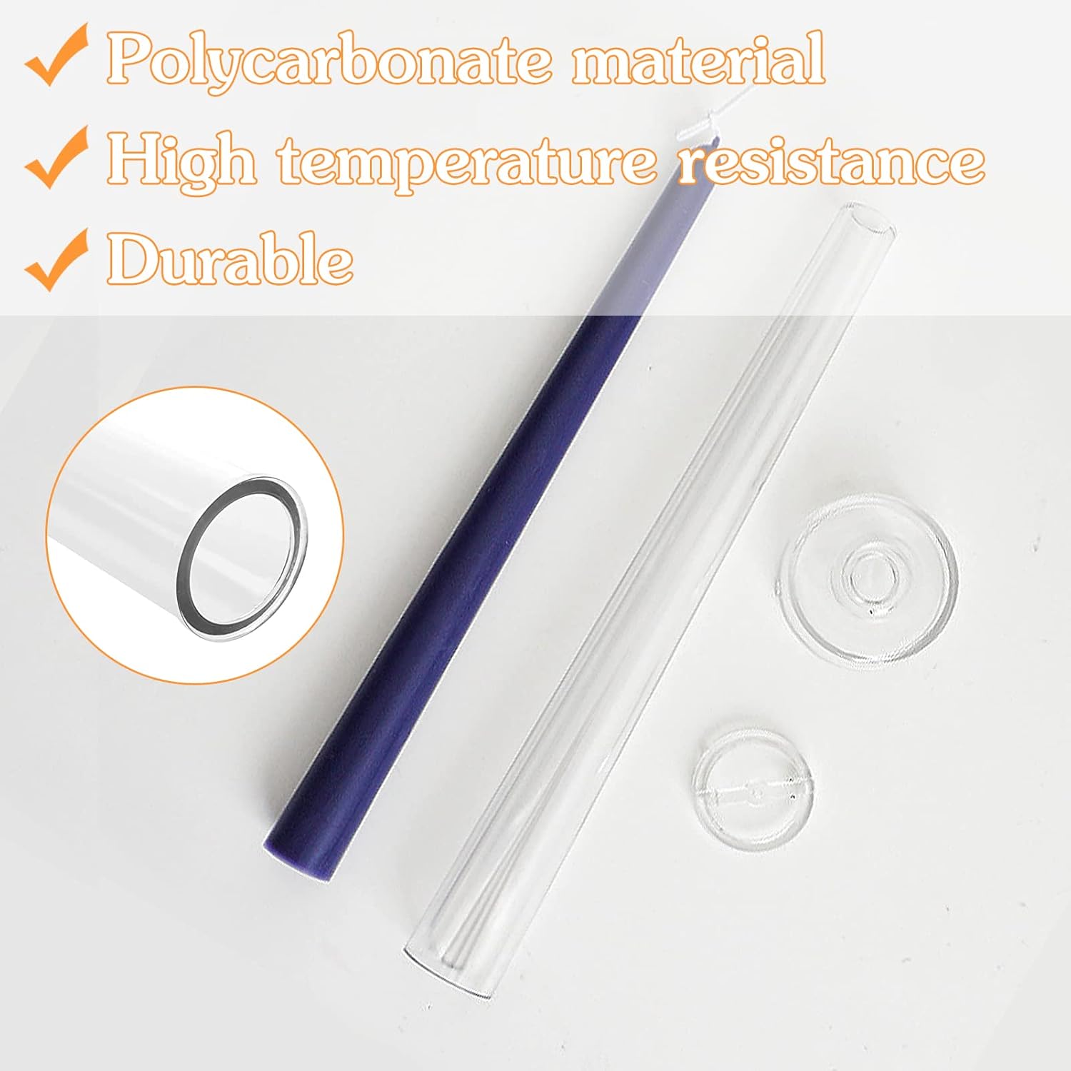 2-Pack Classic Tall Taper Candle Mold for Candle Making