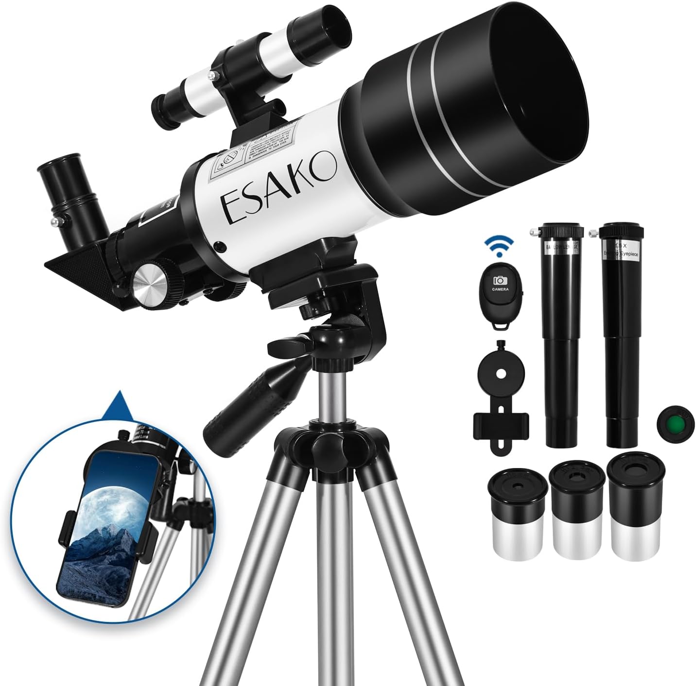 ESAKO Telescope for Kids Beginners 70mm Portable