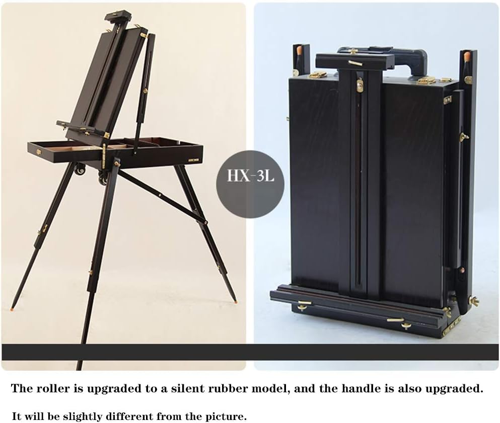 Red Easel Stand with Wheels and Drawer